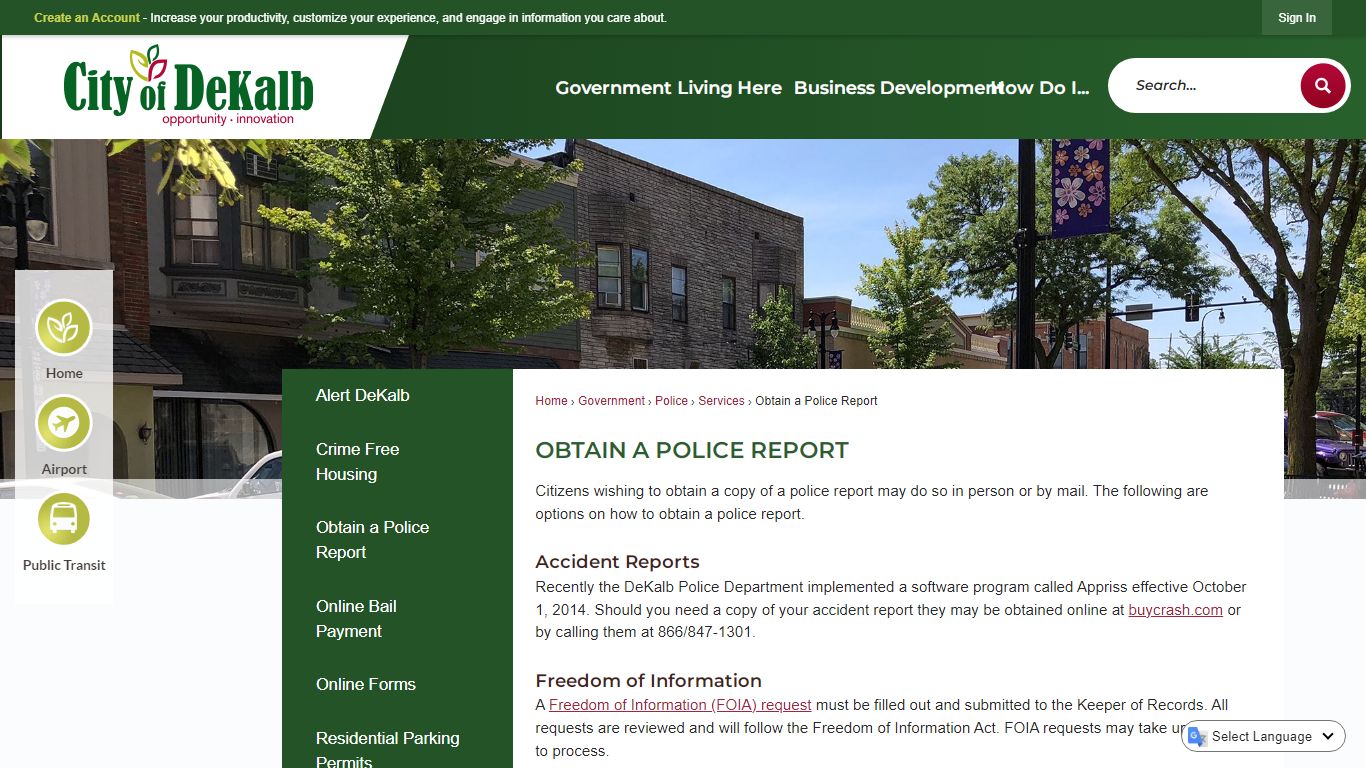 Obtain a Police Report | DeKalb, IL - City of DeKalb