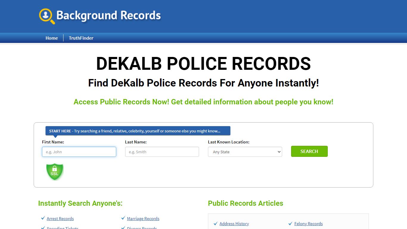 Find DeKalb Police Records For Anyone Instantly!